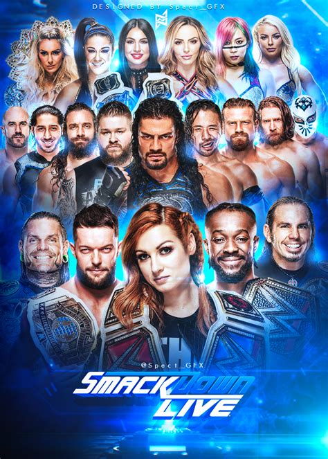 SmackDown Live 2019 Roster | Post SuperstarShakeUp by TODESIGNS7 on ...