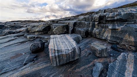 nature, rocks, clouds, sky, Isua Greenstone Belt, Greenland HD Wallpaper