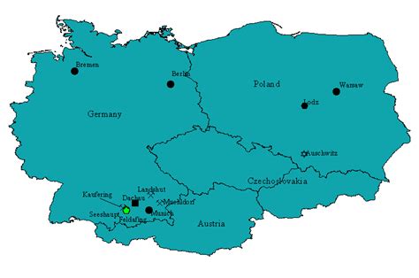 Szymon Binke - June 16, 1997 - Map Showing Locations in Germany and Poland