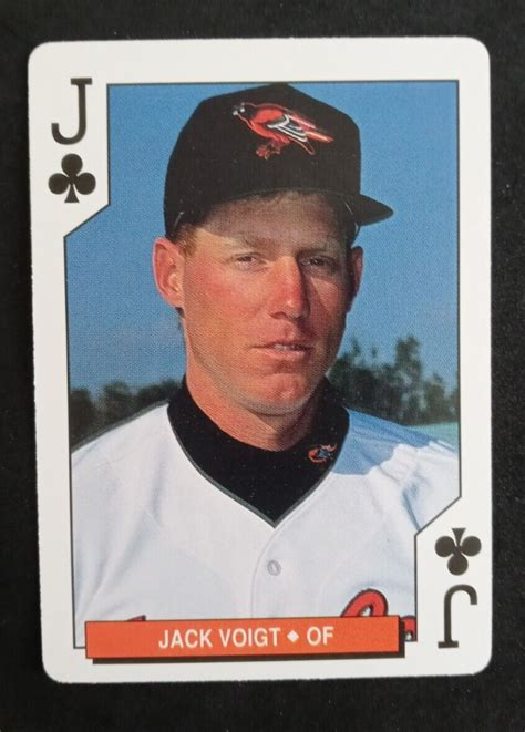 1994 Baltimore Orioles Playing Card Jack Voigt Jack Clubs | eBay