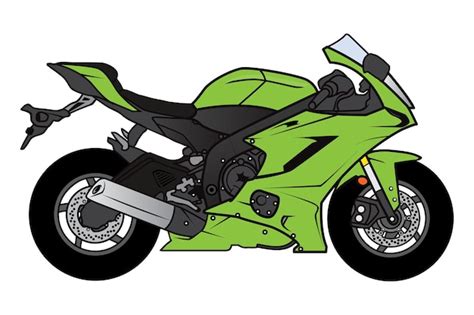 Dibujos animados de motos deportivas bigbike | Vector Premium