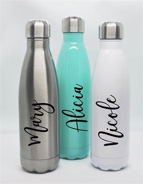 Personalized Water Bottle Name Water Bottles Bridesmaid | Etsy