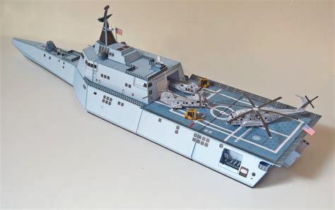 USS Independence LCS-2 Litoral Combat Ship Papercraft Paper - Etsy