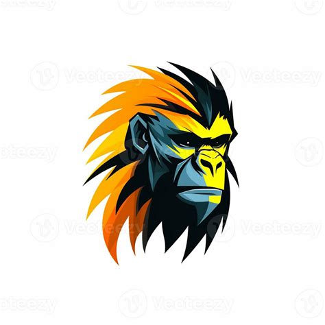 AI generated Abstract logo of a gorilla head. Generative AI 35671402 ...