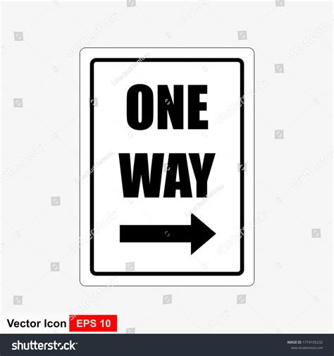 One Way Sign Vector Illustration Stock Vector (Royalty Free) 1774105232 | Shutterstock