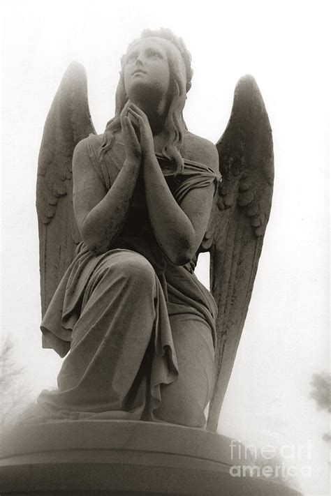 Angel Praying - Beautiful Dreamy Angel In Prayer - Praying Angel Looking To Heaven Photograph by ...