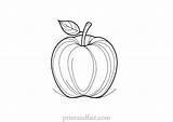 Free Apple Coloring Page For Kids  Printable Sheet sketch template