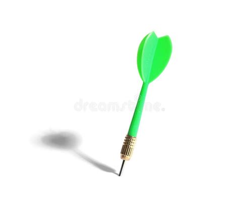 Green Dart Arrow for Game on White Stock Image - Image of symbol, loser ...