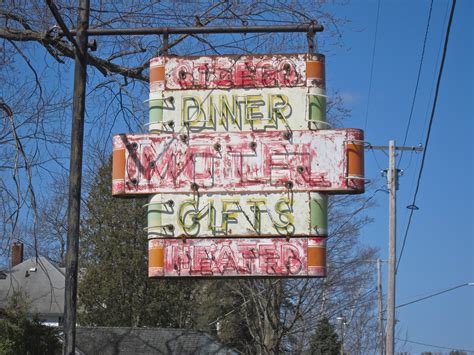 US Route 20 Scenic Byway...cool old sign in central New York State ...