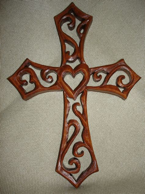 Wooden Cross Handmade Cross Wood carving cross Christmas | Etsy | Cross wall decor, Wooden cross ...