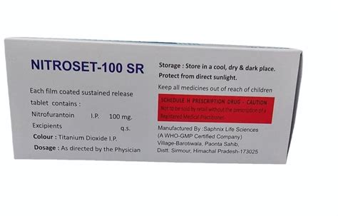 NITROFURANTOIN 100MG SUSTAINED RELEASE at Rs 840/box | Nitrofurantoin Capsule in Panchkula | ID ...