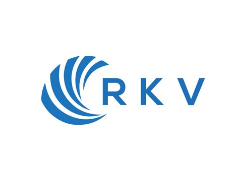 RKv letter logo design on white background. RKv creative circle letter ...