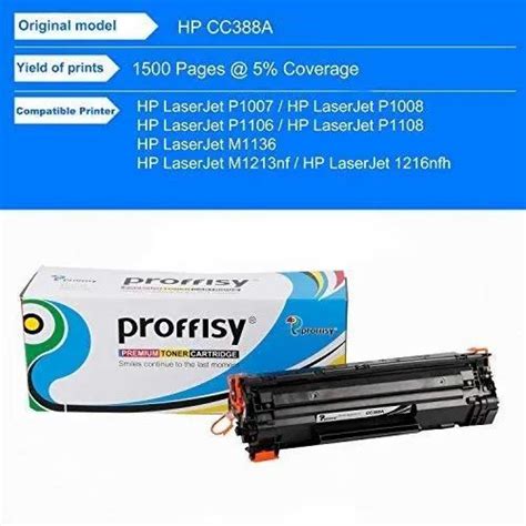 Proffisy Replacement for HP Laserjet M1136 MFP Black CC388A / 88A Toner Cartridge at Rs 356 ...