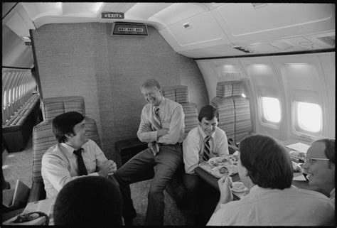 File:Hamilton Jordan, Jimmy Carter and other White House staff aboard Air Force One. - NARA ...