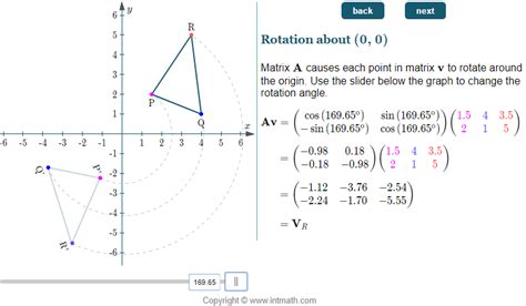 Matrix Transformation Rotation Calculator - Rodney Fox's Multiplying Matrices