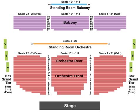 Matthews Theatre - McCarter Center Seating Chart | Matthews Theatre ...