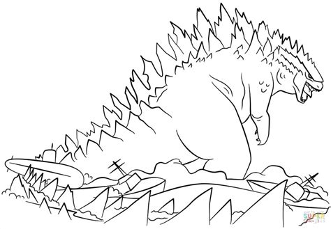 The best free Godzilla coloring page images. Download from 345 free ...