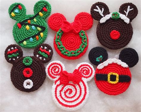 Christmas Ornament Mickey Mouse Minnie Mouse Crochet Pattern | Etsy | Crochet mickey mouse ...