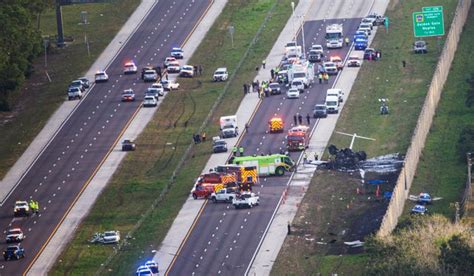 Aerial views of Naples, Florida I-75 plane crash: 2 confirmed dead