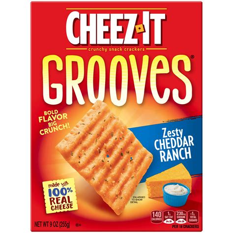 Cheez-it Grooves Zesty Cheddar Ranch, 9 Oz.