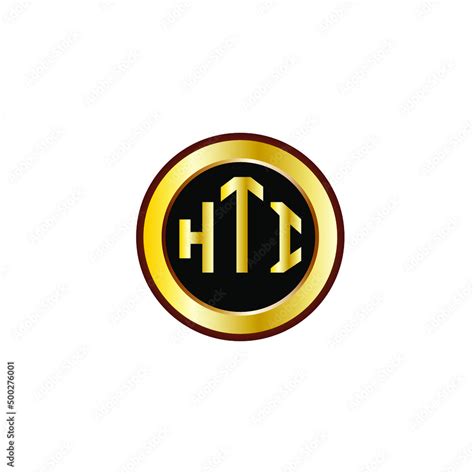 HII letter circle logo design. HII letter logo design with black background. HII creative letter ...