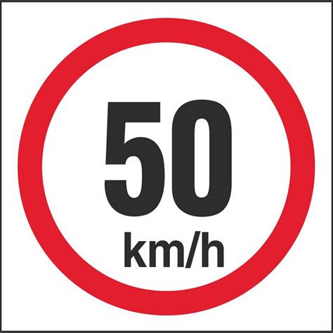 RUS 043 Speed Limit 50km/h | Regulatory Traffic Road Safety Signs