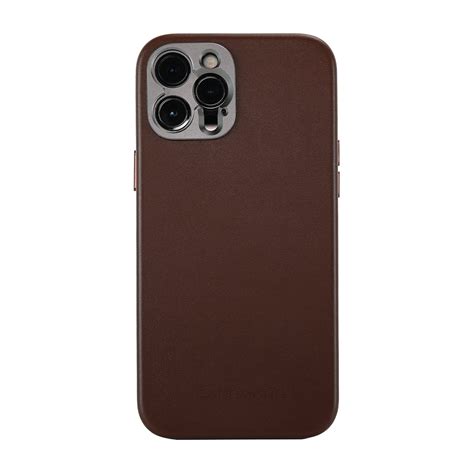 iPhone 12 Pro Max Leather Case (Magnet Enabled) | Brown - SANDMARC