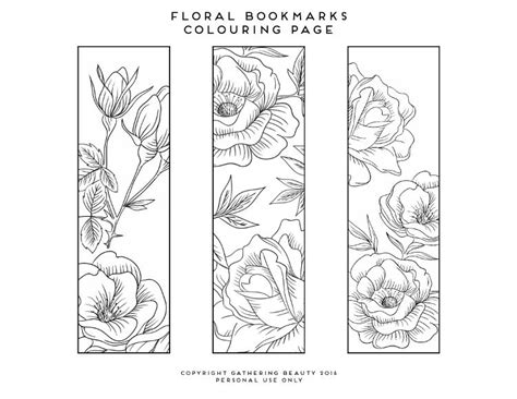 FREE PRINTABLE COLOURING PAGE BOOKMARKS. — Gathering Beauty | Marcadores de libros creativos ...