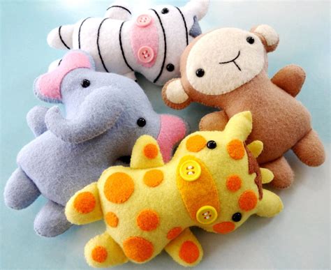 Felt Jungle Animal Softies Sewing Pattern Tutorial PDF E PATTERN ...