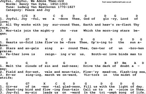 Top 500 Hymn: Joyful, Joyful, We Adore Thee - lyrics, chords and PDF