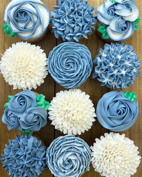 Blue wedding cupcakes – Artofit