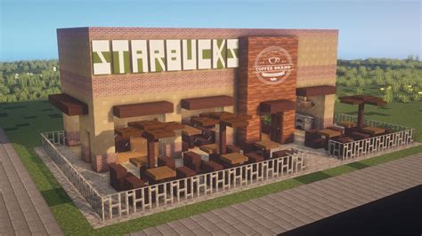 How to build a Starbucks in Minecraft - YouTube