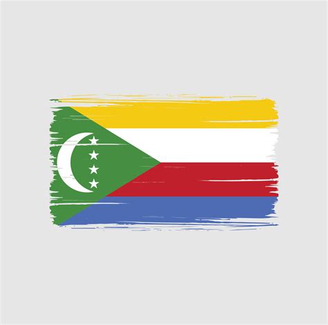 Comoros Flag Brush Strokes. National Flag 7156685 Vector Art at Vecteezy