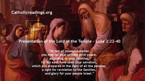 Presentation of the Lord at the Temple - Luke 2:22-40 - Bible Verse of the Day