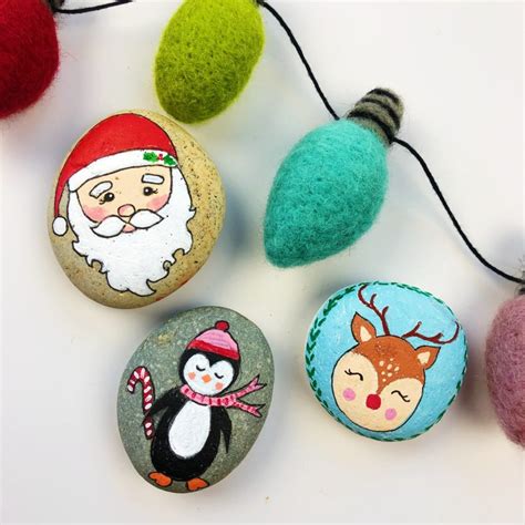 Christmas Painted Rocks Tutorial • Color Made Happy