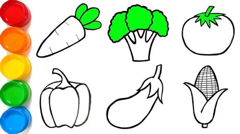 Vegetables Drawing Tutorial for Beginners