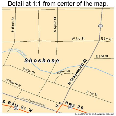 Shoshone Idaho Street Map 1673900