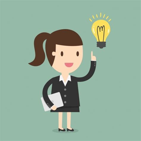 Free Vector | Business woman having an idea