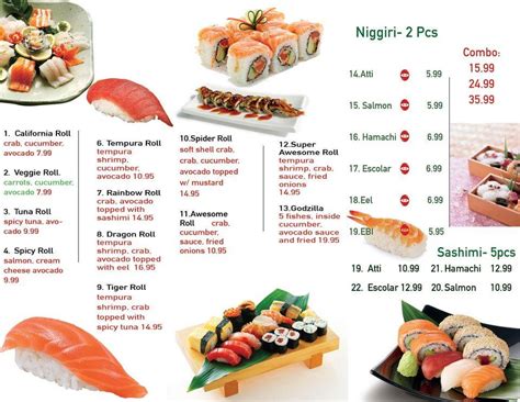 Menu at Miss Saigon restaurant, Ukiah