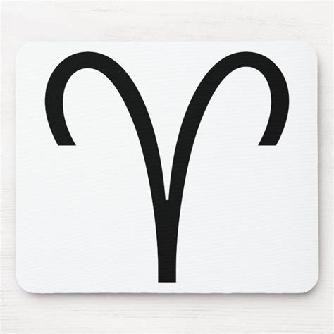 Aries Symbol Ram Zodiac Sign Mouse Pad | Zazzle | Aries symbol, Ram ...