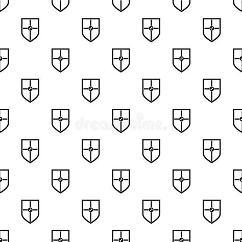 Heraldic Shield Pattern, Simple Style Stock Vector - Illustration of ...