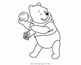 Pooh Bear Playing Coloring Page For Kids  Free Winnie The sketch template