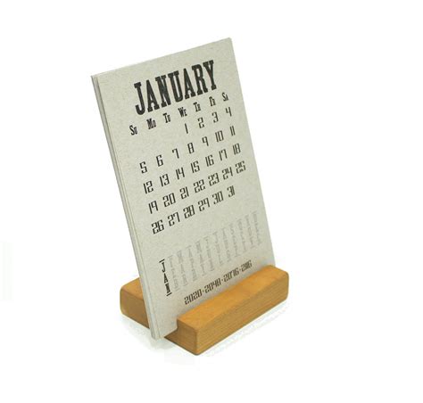 2022 Cherry Wood Desk Calendar Stand | Happy Bungalow