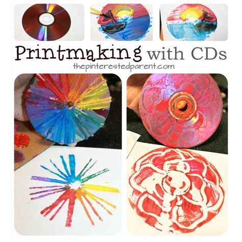 Printmaking With Cds For Kids – The Pinterested Parent | Arte para niños, Manualidades, Creatividad