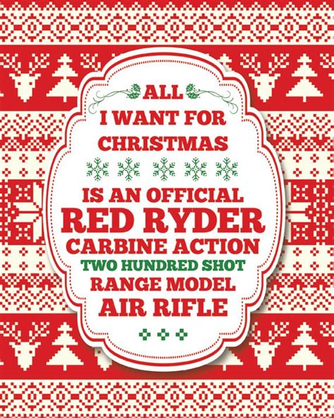 Christmas Story red Ryder Typography Print - Etsy