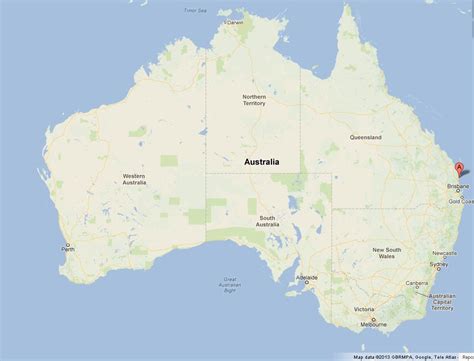 Noosa on Map of Australia