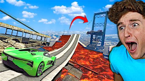 Can You Jump The IMPOSSIBLE BRIDGE GAP In GTA 5.. (Mods) - YouTube