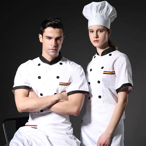 New Unisex Bakery Chef Uniform Short Sleeve 5 Colors Restaurant Cook ...