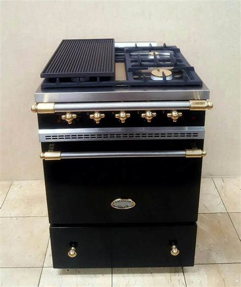 Lacanche 60cm dual fuel range cooker in black and brass (With images) | Range cooker, Dual fuel ...