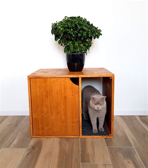 Cat Litter Box Cover Pet Furniture Cat House Modern Litter - Etsy Australia | Litter box covers ...